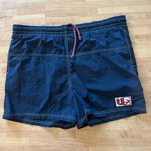 Y2K Fila Men’s Drawstring Swimsuit Trunks Size XL